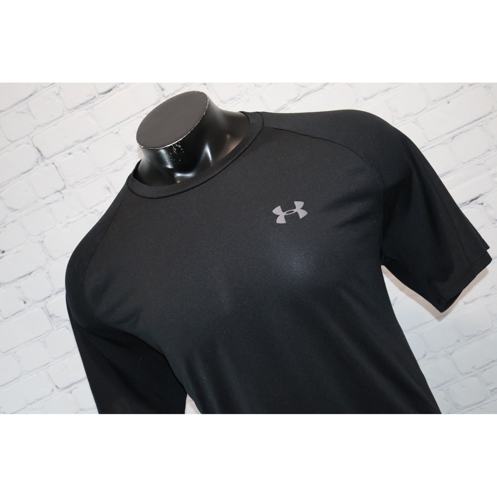 Under Armour Tech Tee Mens XXL 2XL Black Loose Fit Athletic Shirt Gym Workout